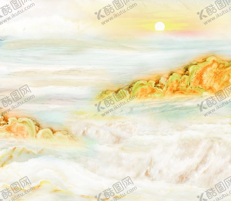 编号：99550009291908041102【酷图网】源文件下载-大理石纹旭日东升黄色石