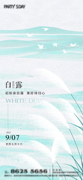 白露海报意境二十四节气