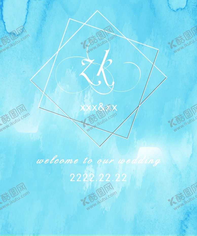 编号：31372905050657451825【酷图网】源文件下载-蓝色婚礼