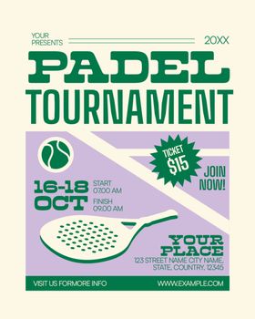 帕德尔网球锦标赛宣传海报