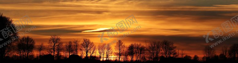 编号：97412209260338539694【酷图网】源文件下载-北欧唯美湖光山色夕阳风景横幅