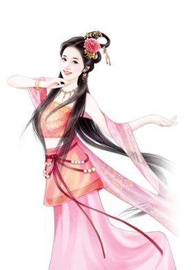 古装帅哥美女插画图片