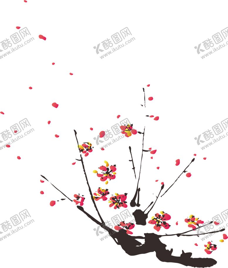 编号：13961605041904351411【酷图网】源文件下载-中国风水墨梅