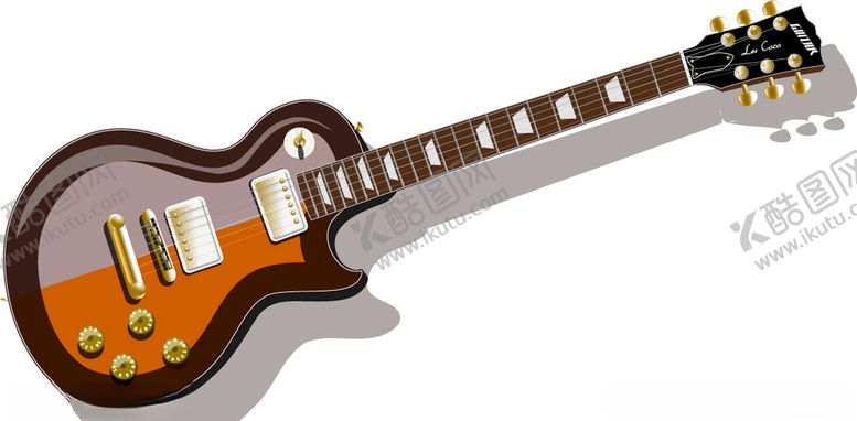 编号：17971709210814335576【酷图网】源文件下载-吉他乐器绘画插图