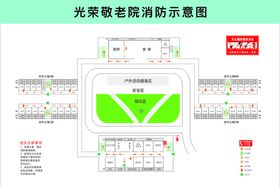 敬老院-消防逃生示意图