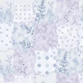 清新绿植波点拼接背景图