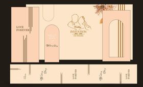 婚礼迎宾区背景设计图