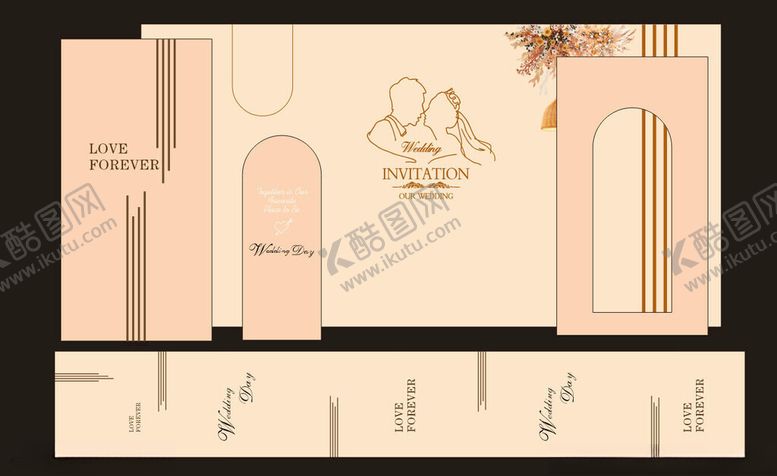 编号：40989504050006582168【酷图网】源文件下载-婚礼迎宾区背景设计图