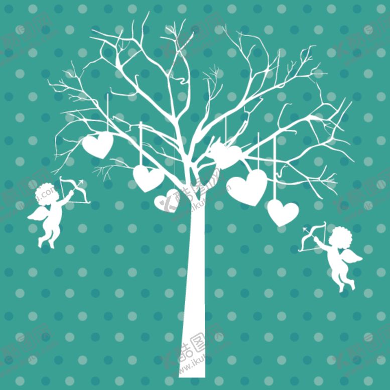 编号：26211710121846378656【酷图网】源文件下载-情侣卡通小人心形设计背景爱心