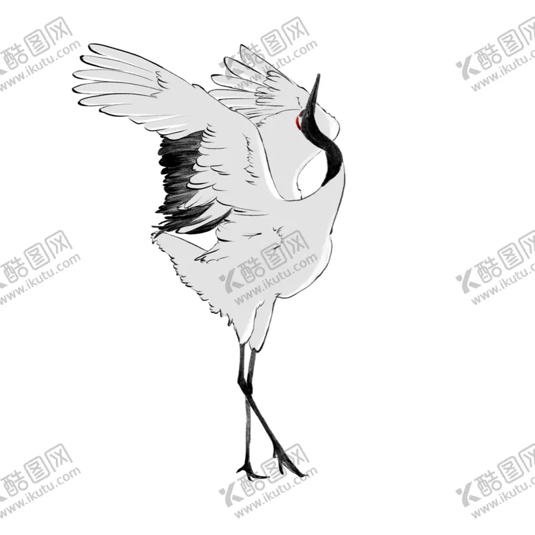 编号：82254804201511457639【酷图网】源文件下载-水墨仙鹤