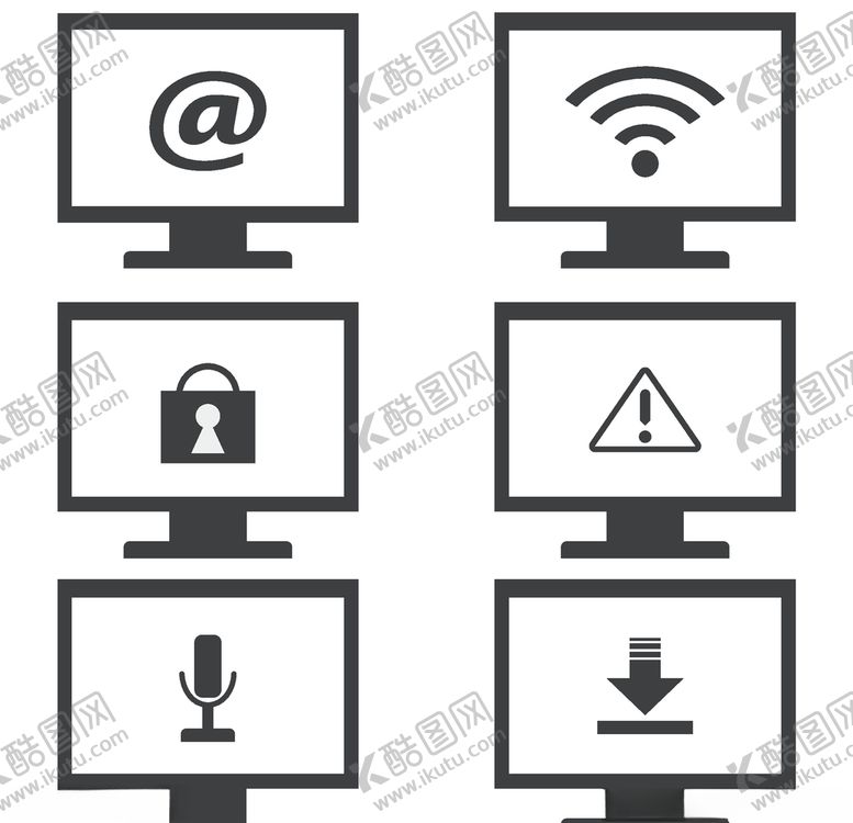 编号：84843210021632567381【酷图网】源文件下载-矢量电脑状态元素