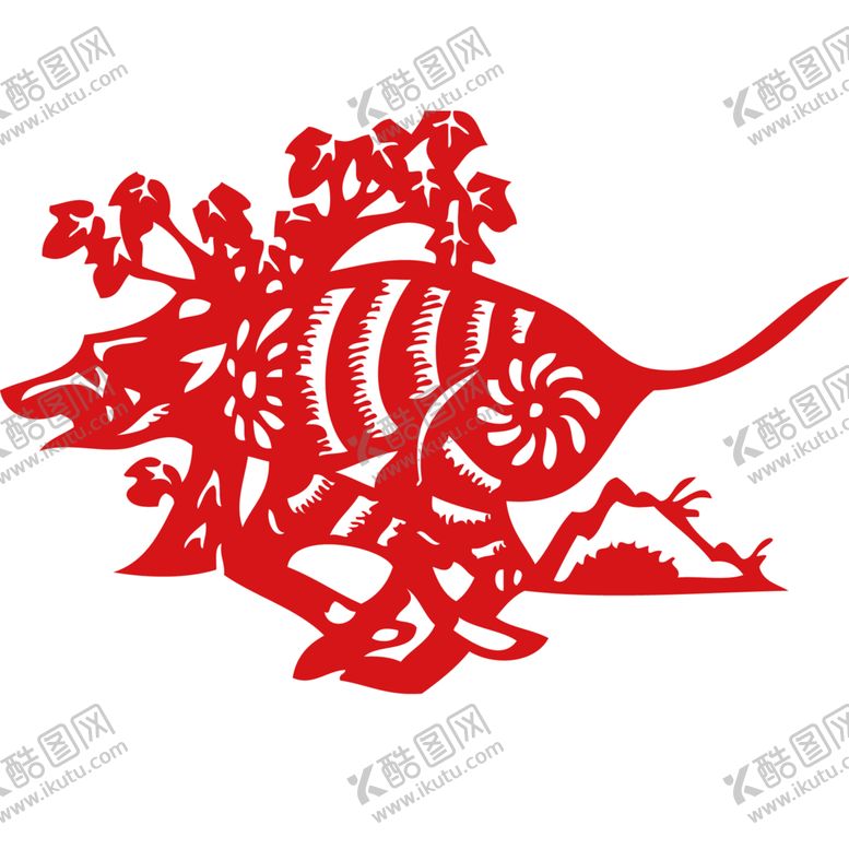 编号：82058107130818068000【酷图网】源文件下载-狗年剪纸装饰