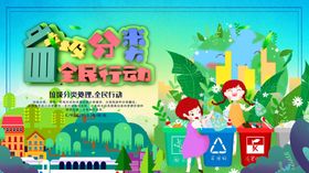 垃圾分类保护环境展板创建卫生城市生活