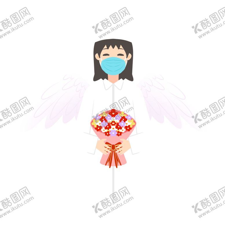 编号：57856309271339411303【酷图网】源文件下载-医生护士天使插画卡通背景素材