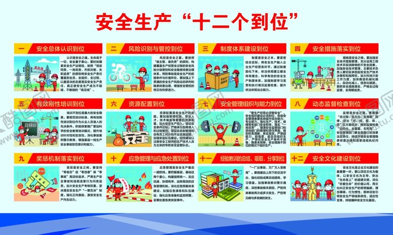 编号：32900311020227088559【酷图网】源文件下载-安全生产十二个到位