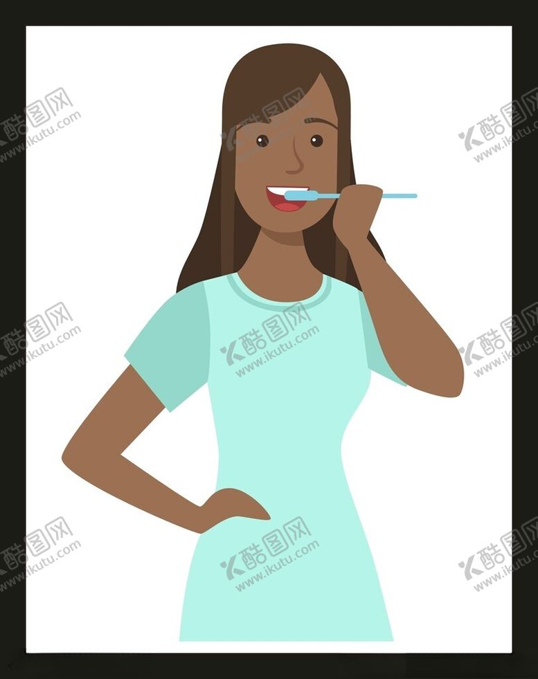 编号：31163001302023341040【酷图网】源文件下载-刷牙女孩女人