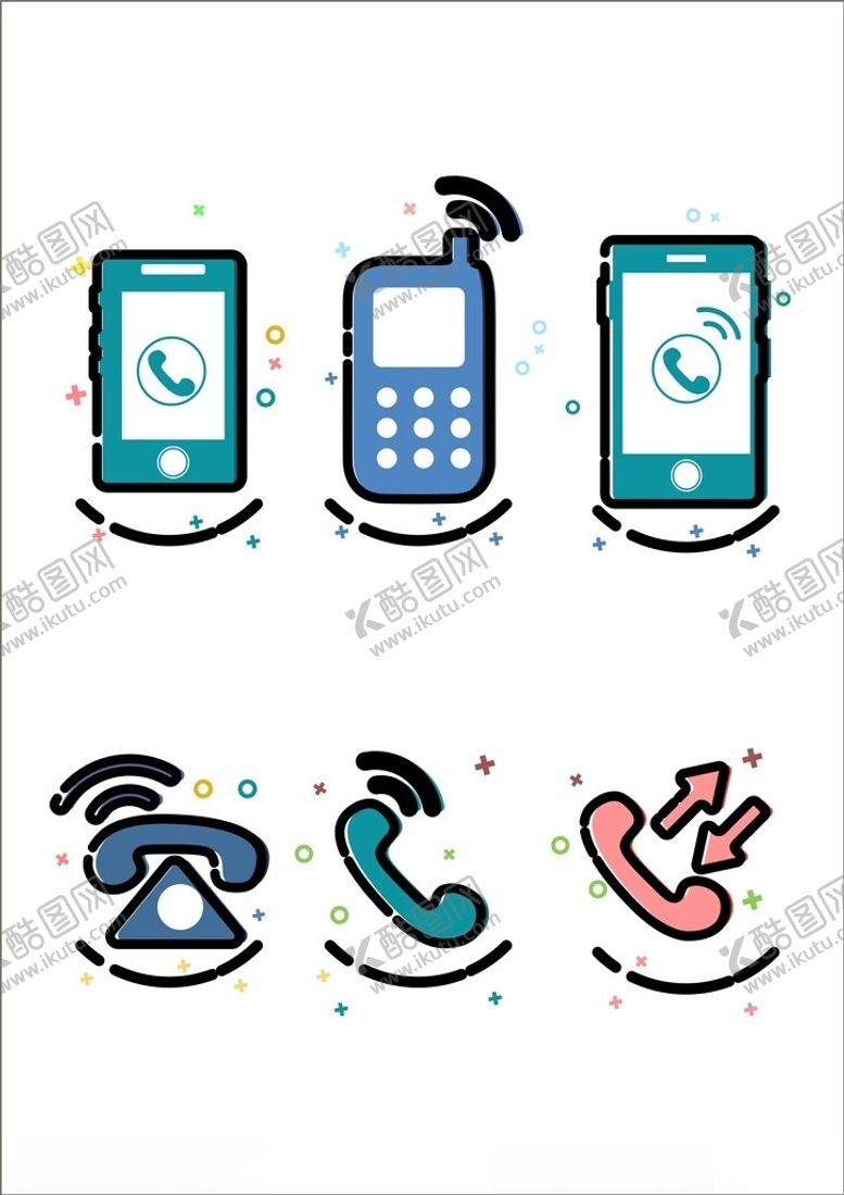 编号：27565702192152478543【酷图网】源文件下载-电话图标ai矢量元素