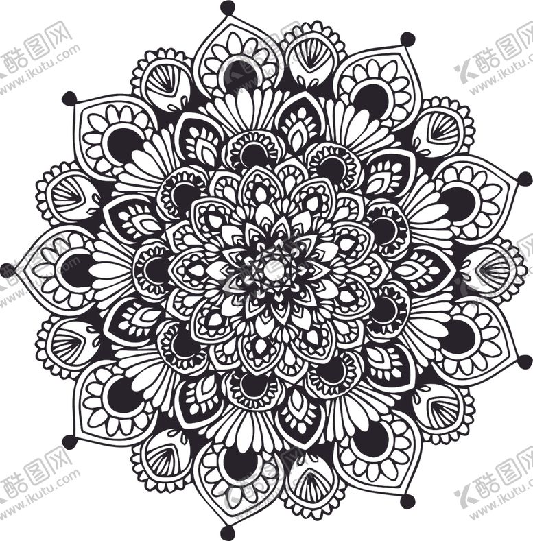 编号：45666210031659484887【酷图网】源文件下载-曼陀罗花纹