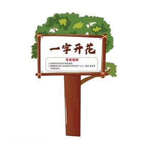 通过学校区域指示牌