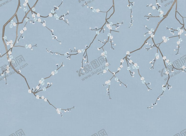 编号：72432310071808046618【酷图网】源文件下载-工笔花鸟背景墙装饰画