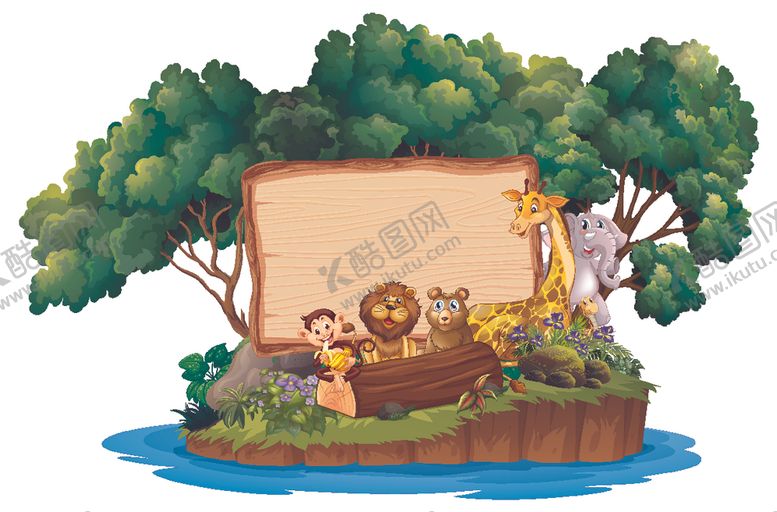 编号：31936210121947084484【酷图网】源文件下载-动物岛孤岛