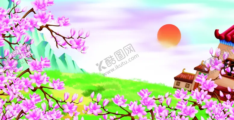 编号：87758202130953164190【酷图网】源文件下载-卡通花草风景