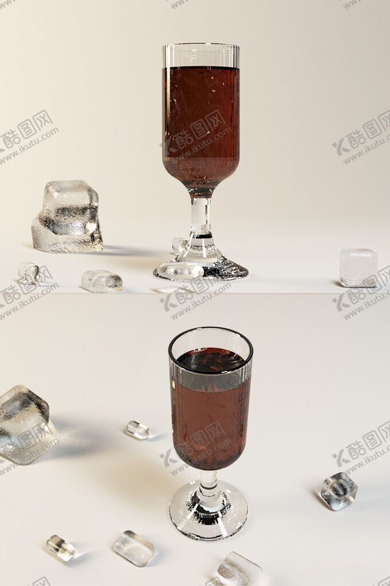 编号：40100802101754536114【酷图网】源文件下载-玻璃酒杯模型