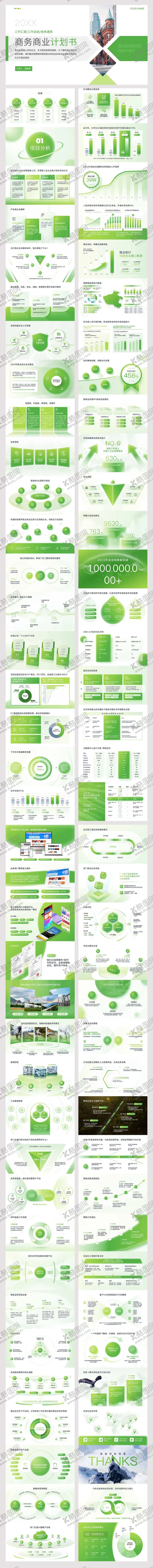 编号：72367412161426372692【酷图网】源文件下载-绿色企业总结汇报PPT模板