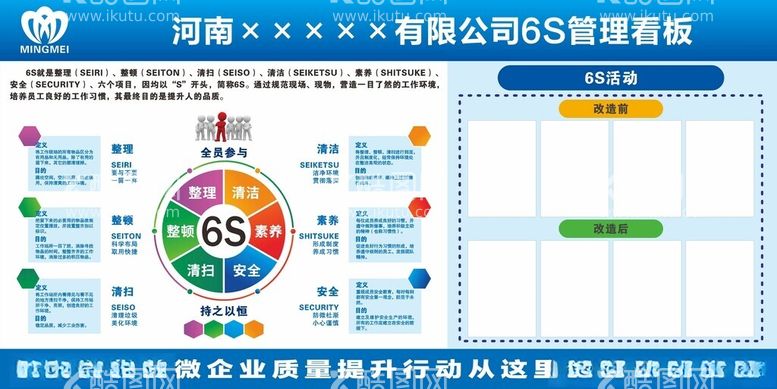 编号：27298012121821089053【酷图网】源文件下载-6S管理看板展板下载