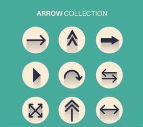 质感箭头图标矢量素材