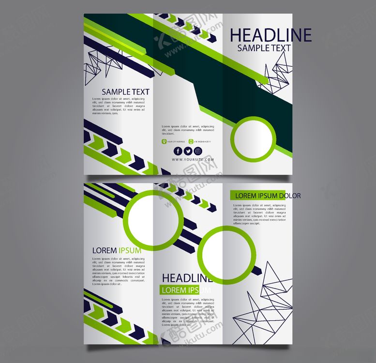 编号：12233309101329588670【酷图网】源文件下载-企业三折页