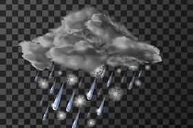 下雨云朵