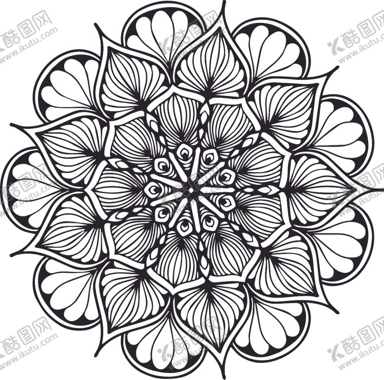 编号：11412809290403355346【酷图网】源文件下载-曼陀罗花纹