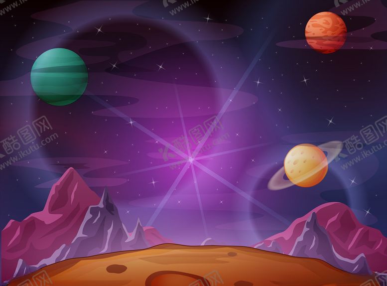 编号：87351709231908407318【酷图网】源文件下载-太空插画