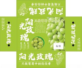 阳光玫瑰葡萄包装设计图
