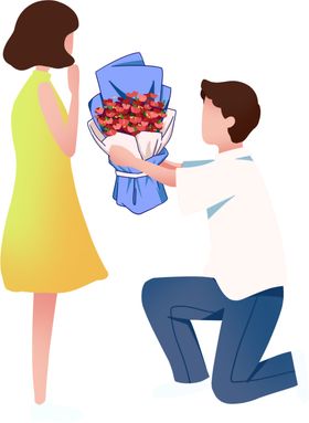 表白节约会的情侣