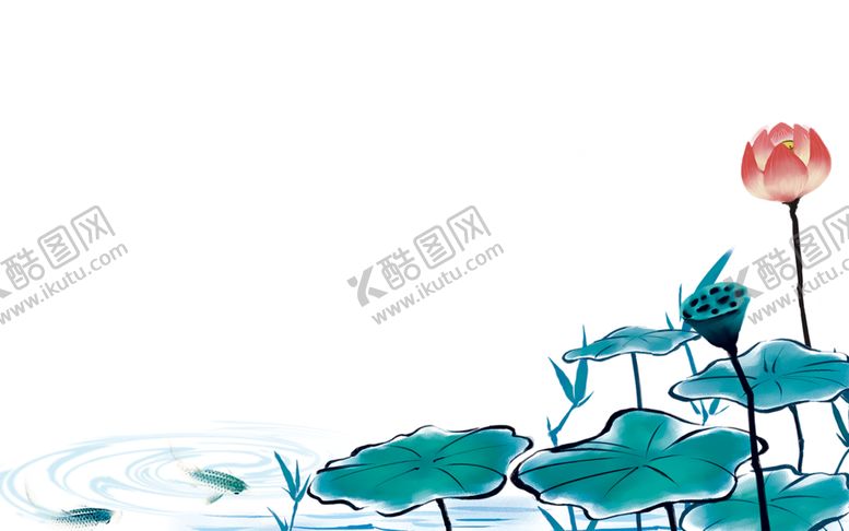 编号：99560105101658489922【酷图网】源文件下载-水墨荷花粉色荷花荷花意境