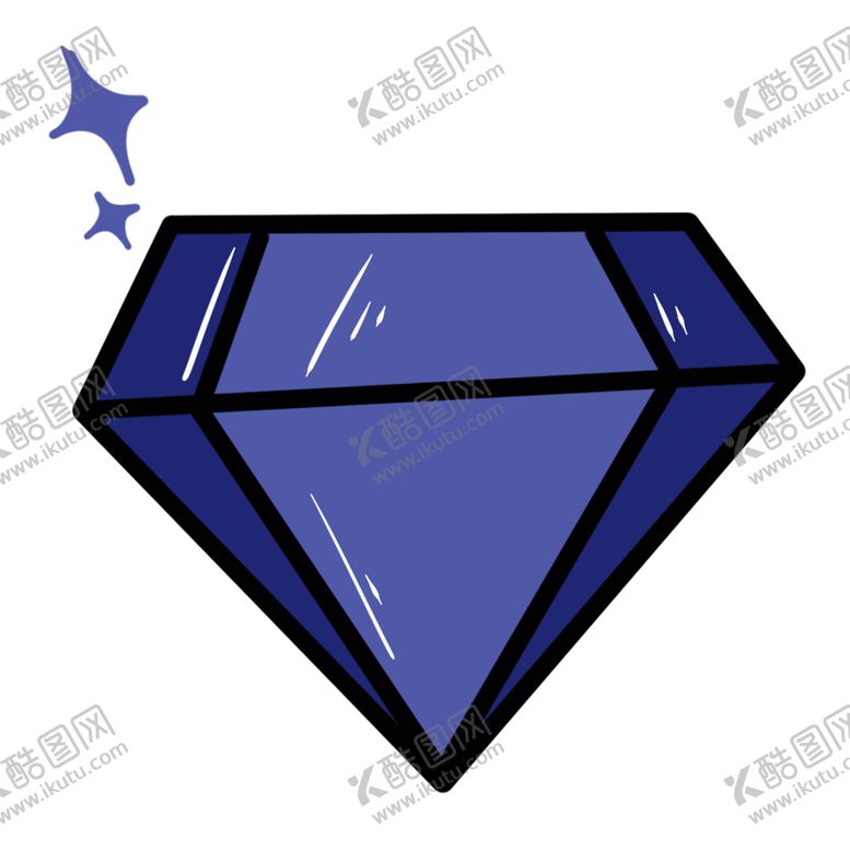 编号：20556807071924491417【酷图网】源文件下载-手绘钻石宝石水晶珠宝免扣素材