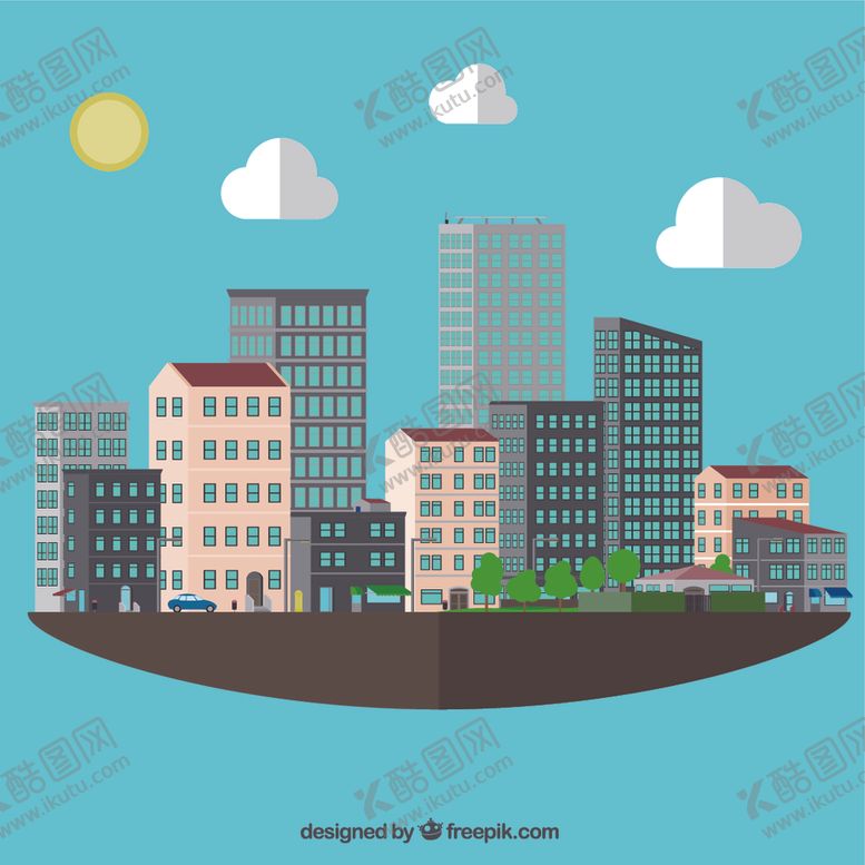 编号：86514003261050043931【酷图网】源文件下载-住宅楼群矢量