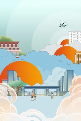 房地产别墅千里江山传单