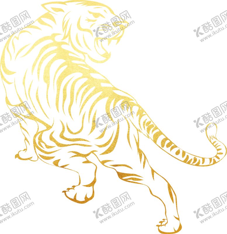 编号：14490401131930142335【酷图网】源文件下载-中国风 虎年 老虎 虎剪纸 