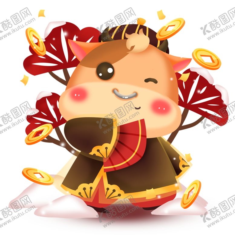 编号：65751106261223272693【酷图网】源文件下载-2021金牛送福牛年