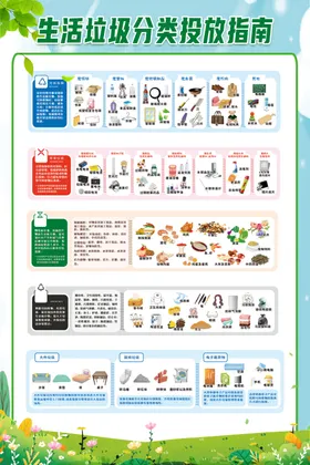 垃圾分类保护环境海报指南