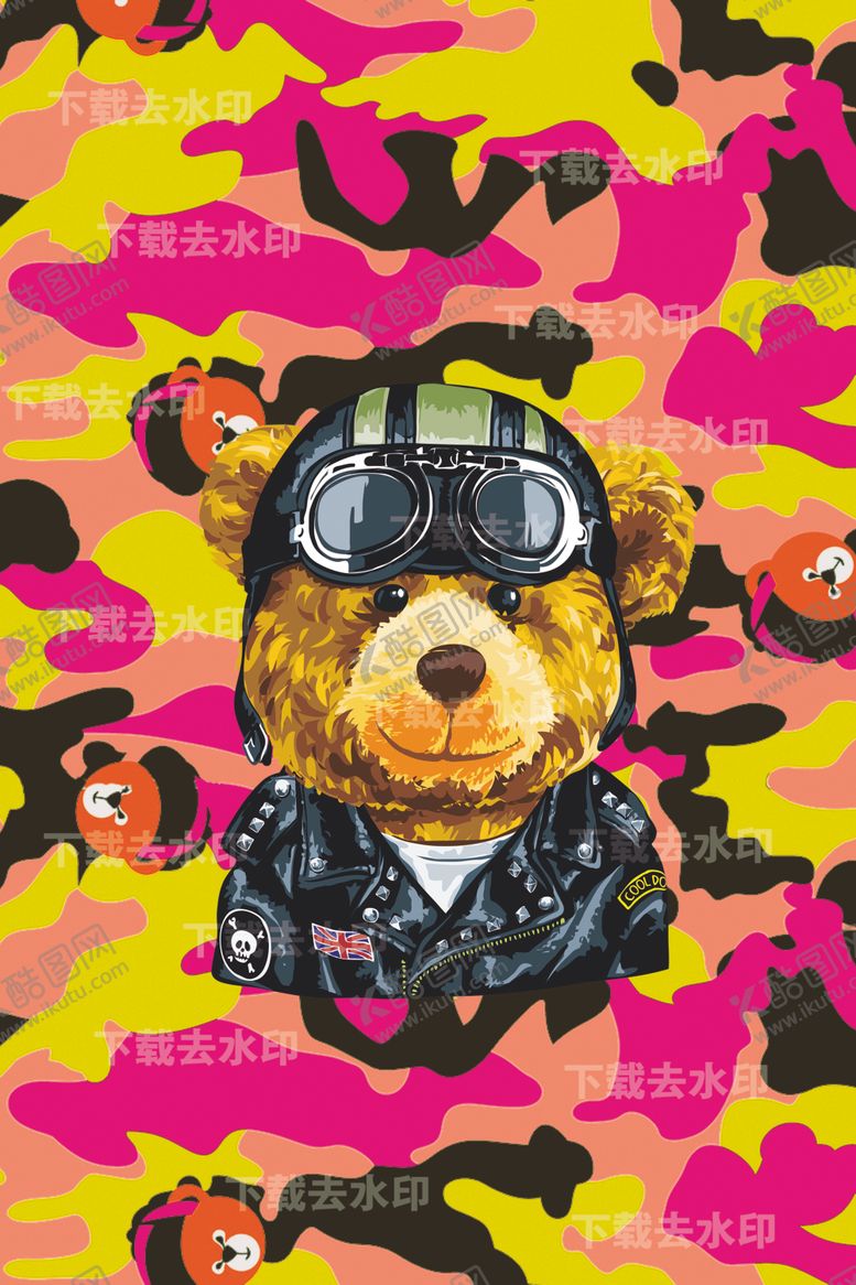 编号：27198705010136549529【酷图网】源文件下载-熊迷彩男装大牌