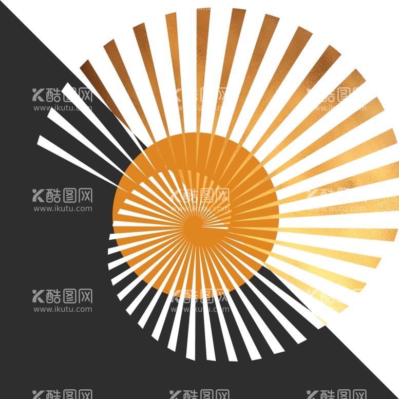 编号：21855011301215034550【酷图网】源文件下载-几何线条金箔挂画装饰画