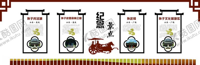 编号：87558001291020013798【酷图网】源文件下载-孙武孙子文化墙名人经典景点介绍