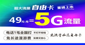 5G自由卡背景