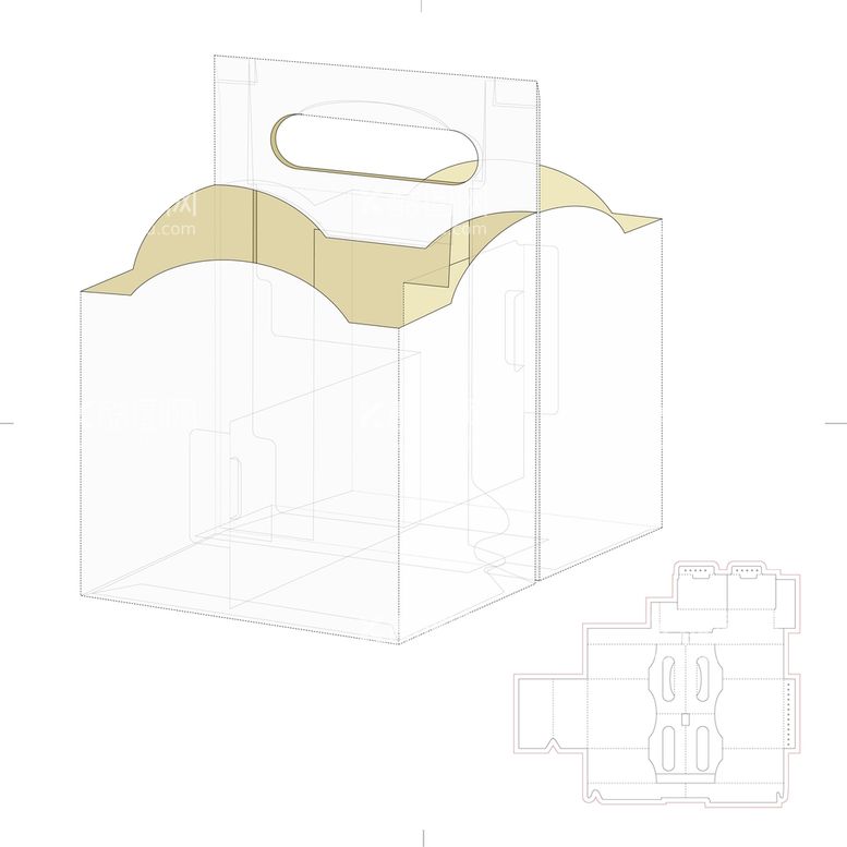 编号：21286011301137413265【酷图网】源文件下载-包装盒刀模图