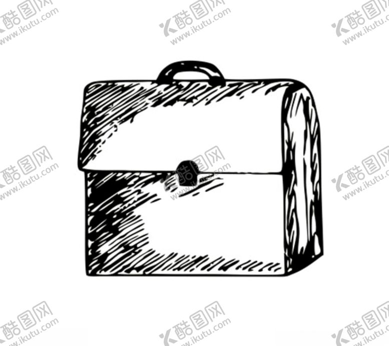 编号：85974704061036066269【酷图网】源文件下载-黑白矢量箱包素材手绘