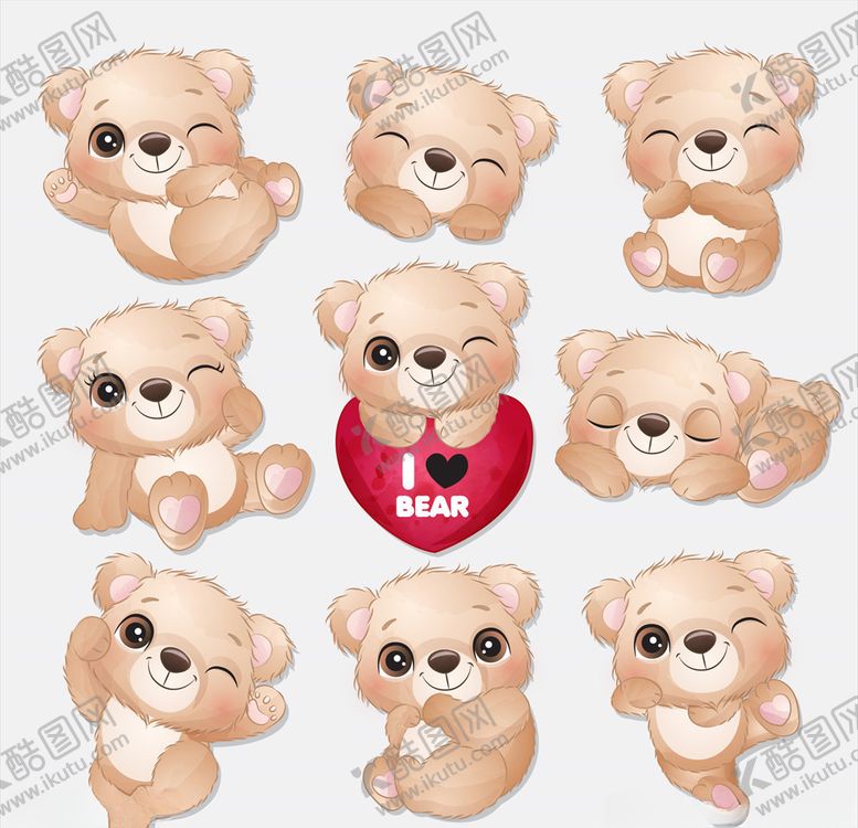 编号：42726409151309252436【酷图网】源文件下载-卡通小熊